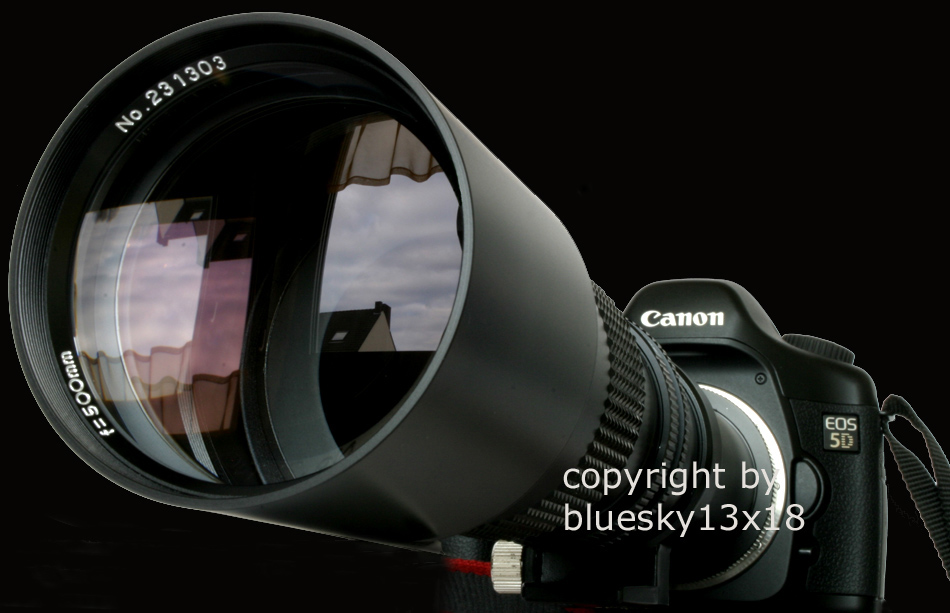 Super Tele 500/1000mm f. Sony Alpha 230 290 380 500 550 55 77 450 500 550 usw.